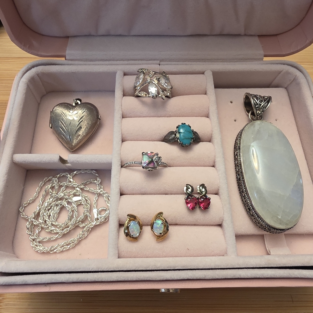 Over 50 Gram Lot 925-vermeil Sterling Wearable & Scrap Jewelry Bundle Lot Estate